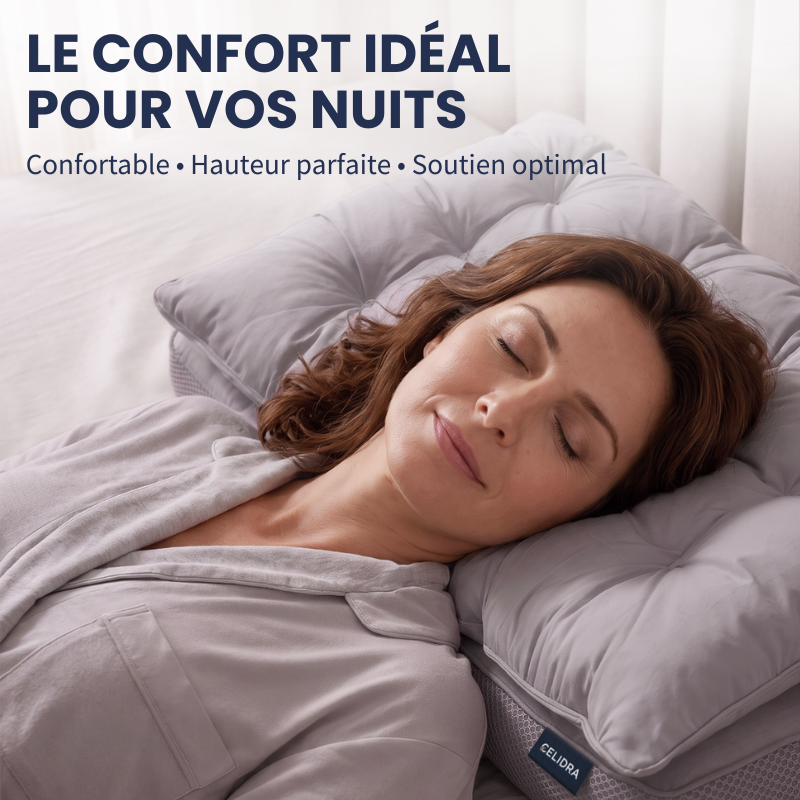 OREILLER 2 EN 1 CONFORT+